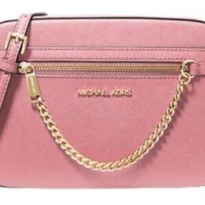 Michael Kors Pink Crossbody Bag with Gold-Tone Chain